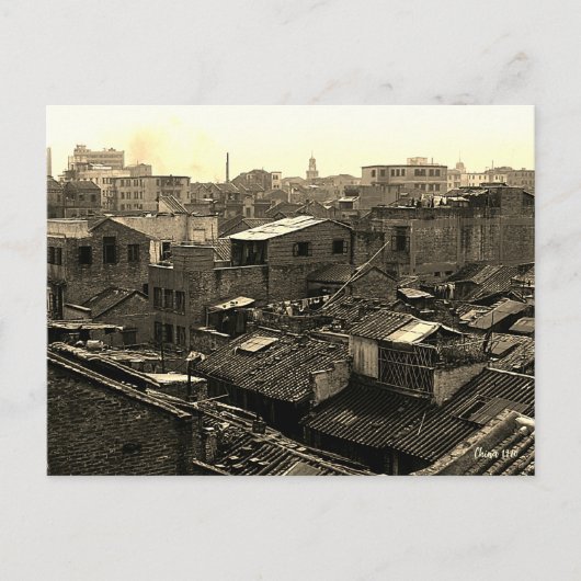 Vintage China Canton city ポストカード (正面)