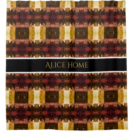 Vintage China Changsha book lending シャワーカーテン (正面)