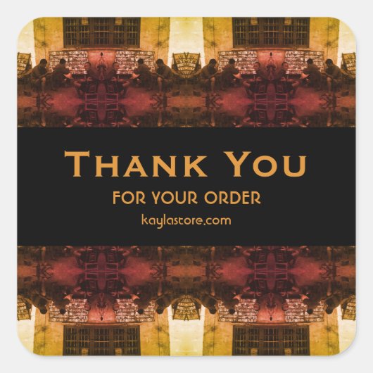 Vintage China Changsha book lending 1970 スクエアシール (正面)