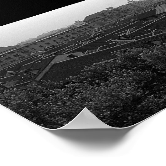 Vintage China Shanghai City ポスター (角)