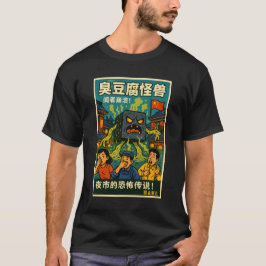 Vintage China Stinky Tofu Retro Monster Art Tシャツ