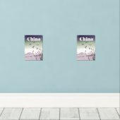 Vintage China Travel Poster (ウッドフロア)