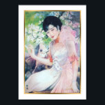 Vintage Chinese Beauty Shanghai Model Ad  ポスター<br><div class="desc">This is a beautiful vintage Chinese advertisement from the early 20th century! These paintings and photographs were primarily produced in Shanghai in the 1920s and 1930s, blending Eastern and Western design and often showcase the tension between modern (sometimes racy) women and traditional Shanghai beauty. This soft and beautiful cigarette advertisement...</div>