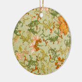 Vintage Chinese Ornament Jones Flowers   セラミックオーナメント (左)