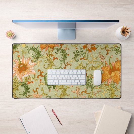 Vintage Chinese Ornament Jones Flowers デスクマット (オフィス1)