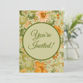 Vintage Chinese Ornament Jones Flowers   招待状 (スタンド正面)