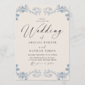 Vintage Chinoiserie Classic Wedding 招待状 (正面)