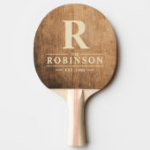 Vintage Chopping Block Family Name & Initial 卓球ラケット (裏面)