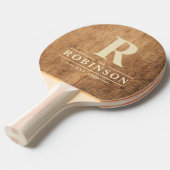 Vintage Chopping Block Family Name & Initial 卓球ラケット (正面アングル)
