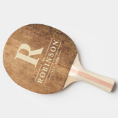 Vintage Chopping Block Family Name & Initial 卓球ラケット (横)