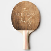 Vintage Chopping Block Hand Written Family Name 卓球ラケット (裏面)