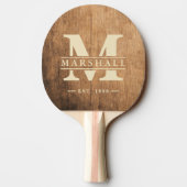 Vintage Chopping Block Monogram & Name Overlay 卓球ラケット (裏面)