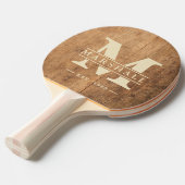 Vintage Chopping Block Monogram & Name Overlay 卓球ラケット (正面アングル)