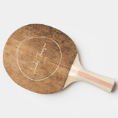 Vintage Chopping Block Name in Drawn Circle  卓球ラケット (横)