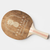 Vintage Chopping Block Pineapple Wedding Arch&Name 卓球ラケット (横)