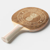 Vintage Chopping Block Pineapple Wedding  Names 卓球ラケット (正面アングル)