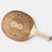 Vintage Chopping Block Pineapple Wedding  Names 卓球ラケット (横)