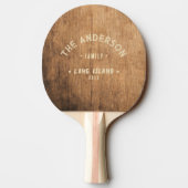 Vintage Chopping Block Vintage Seaside Family Name 卓球ラケット (裏面)