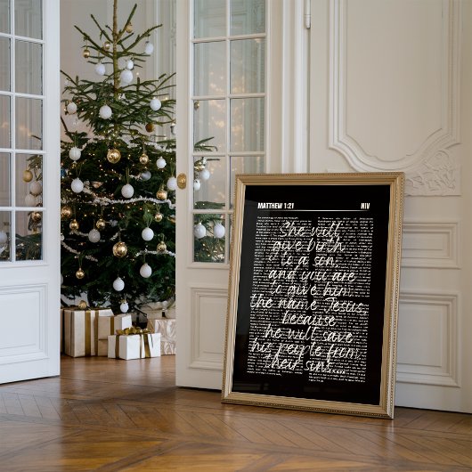 Vintage Christian Christmas Nativity Print ポスター