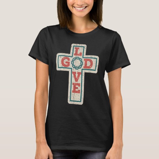 Vintage Christian Cross Tシャツ (正面)