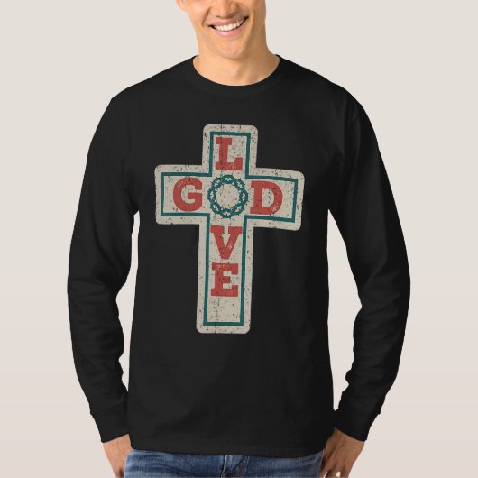 Vintage Christian Cross Tシャツ (正面)