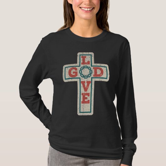 Vintage Christian Cross Tシャツ (正面)