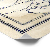 Vintage Christian Holy Land Jerusalem Map ポスター (角)