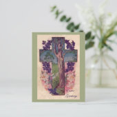 Vintage Christian Tree Easter Postcard シーズンポストカード (スタンド正面)