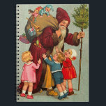 Vintage Christmas ノートブック<br><div class="desc">Victorian Santa Claus notebook for recipes or just writing down happy holiday memories.</div>