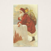 Vintage Christmas ビクトリアン Santa Claus in Chimney (正面)