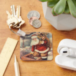 Vintage Christmas ビクトリアン Santa Claus in Chimney キーホルダー<br><div class="desc">ヴィンテージのイラストレーションビクトリアンメリークリスマスの休日の画像すてきは、クリスマス・イブに玩具の袋でいっぱいの家の煙突の下に白い髭と帽子の登山を持つ古いサンタ・クロースを特徴とする。ハッピーホリデーと季節のご挨拶！</div>
