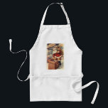Vintage Christmas ビクトリアン Santa Claus in Chimney スタンダードエプロン<br><div class="desc">ヴィンテージのイラストレーションビクトリアンメリークリスマスの休日の画像すてきは、クリスマス・イブに玩具の袋でいっぱいの家の煙突の下に白い髭と帽子の登山を持つ古いサンタ・クロースを特徴とする。ハッピーホリデーと季節のご挨拶！</div>