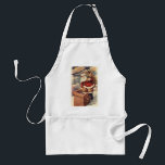 Vintage Christmas ビクトリアン Santa Claus in Chimney スタンダードエプロン<br><div class="desc">ヴィンテージのイラストレーションビクトリアンメリークリスマスの休日の画像すてきは、クリスマス・イブに玩具の袋でいっぱいの家の煙突の下に白い髭と帽子の登山を持つ古いサンタ・クロースを特徴とする。ハッピーホリデーと季節のご挨拶！</div>