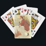 Vintage Christmas ビクトリアン Santa Claus in Chimney トランプ<br><div class="desc">ヴィンテージイラストレーションビクトリアンエラメリークリスマスの休日デザインは、クリスマスイブのおもちゃでいっぱいの袋で雪の上の屋根の登山の上にサンタクロースをフィーチャー。屋根の上に聖ニコライすてきルと非常に寒い冬の夕べ。</div>