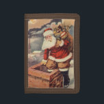 Vintage Christmas ビクトリアン Santa Claus in Chimney ナイロン三つ折りウォレット<br><div class="desc">ヴィンテージのイラストレーションビクトリアンメリークリスマスの休日の画像すてきは、クリスマス・イブに玩具の袋でいっぱいの家の煙突の下に白い髭と帽子の登山を持つ古いサンタ・クロースを特徴とする。ハッピーホリデーと季節のご挨拶！</div>
