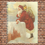 Vintage Christmas ビクトリアン Santa Claus in Chimney ノートブック<br><div class="desc">ヴィンテージイラストレーションビクトリアンエラメリークリスマスの休日デザインは、クリスマスイブのおもちゃでいっぱいの袋で雪の上の屋根の登山の上にサンタクロースをフィーチャー。屋根の上に聖ニコライすてきルと非常に寒い冬の夕べ。</div>