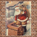 Vintage Christmas ビクトリアン Santa Claus in Chimney ノートブック<br><div class="desc">ヴィンテージのイラストレーションビクトリアンメリークリスマスの休日の画像すてきは、クリスマス・イブに玩具の袋でいっぱいの家の煙突の下に白い髭と帽子の登山を持つ古いサンタ・クロースを特徴とする。ハッピーホリデーと季節のご挨拶！</div>