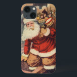 Vintage Christmas ビクトリアン Santa Claus in Chimney iPhone 13ケース<br><div class="desc">ヴィンテージのイラストレーションビクトリアンメリークリスマスの休日の画像すてきは、クリスマス・イブに玩具の袋でいっぱいの家の煙突の下に白い髭と帽子の登山を持つ古いサンタ・クロースを特徴とする。ハッピーホリデーと季節のご挨拶！</div>