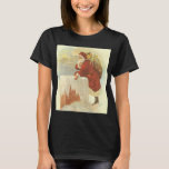Vintage Christmas ビクトリアン Santa Claus in Chimney Tシャツ<br><div class="desc">ヴィンテージイラストレーションビクトリアンエラメリークリスマスの休日デザインは、クリスマスイブのおもちゃでいっぱいの袋で雪の上の屋根の登山の上にサンタクロースをフィーチャー。屋根の上に聖ニコライすてきルと非常に寒い冬の夕べ。</div>