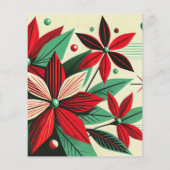 Vintage Christmas 50s Pop Art Poinsettia Scrapbook (裏面)
