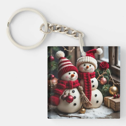 Vintage Christmas - Acrylic Keychain キーホルダー (正面)