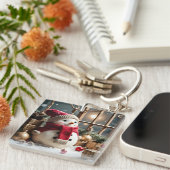 Vintage Christmas - Acrylic Keychain キーホルダー (正面右)