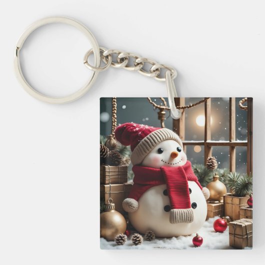 Vintage Christmas - Acrylic Keychain キーホルダー (正面)