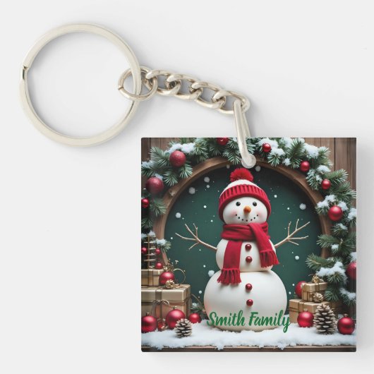 Vintage Christmas - Acrylic Keychain キーホルダー (正面)