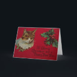 Vintage Christmas and New Year Cats Greeting Card シーズンカード<br><div class="desc">ヴィンテージ/レトロ/ビクトリアンクリスマスと年賀状。聖降誕祭お目出度う、新年おめでとう。ヴィンテージ/キャットビクトリアンによる挨拶！</div>