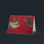 Vintage Christmas and New Year Cats Greeting Card シーズンカード<br><div class="desc">ヴィンテージ/レトロ/ビクトリアンクリスマスと年賀状。聖降誕祭お目出度う、新年おめでとう。ヴィンテージ/キャットビクトリアンによる挨拶！</div>