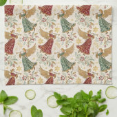 Vintage Christmas Angels キッチンタオル (折り畳み)