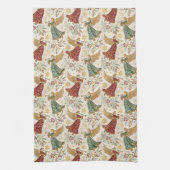 Vintage Christmas Angels キッチンタオル (縦)