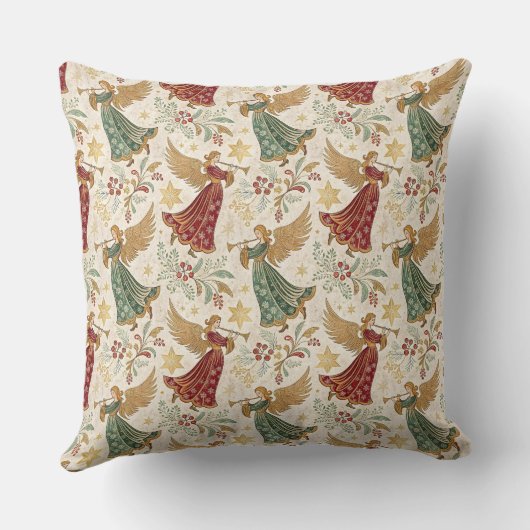 Vintage Christmas Angels クッション (裏面)