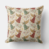 Vintage Christmas Angels クッション (正面)